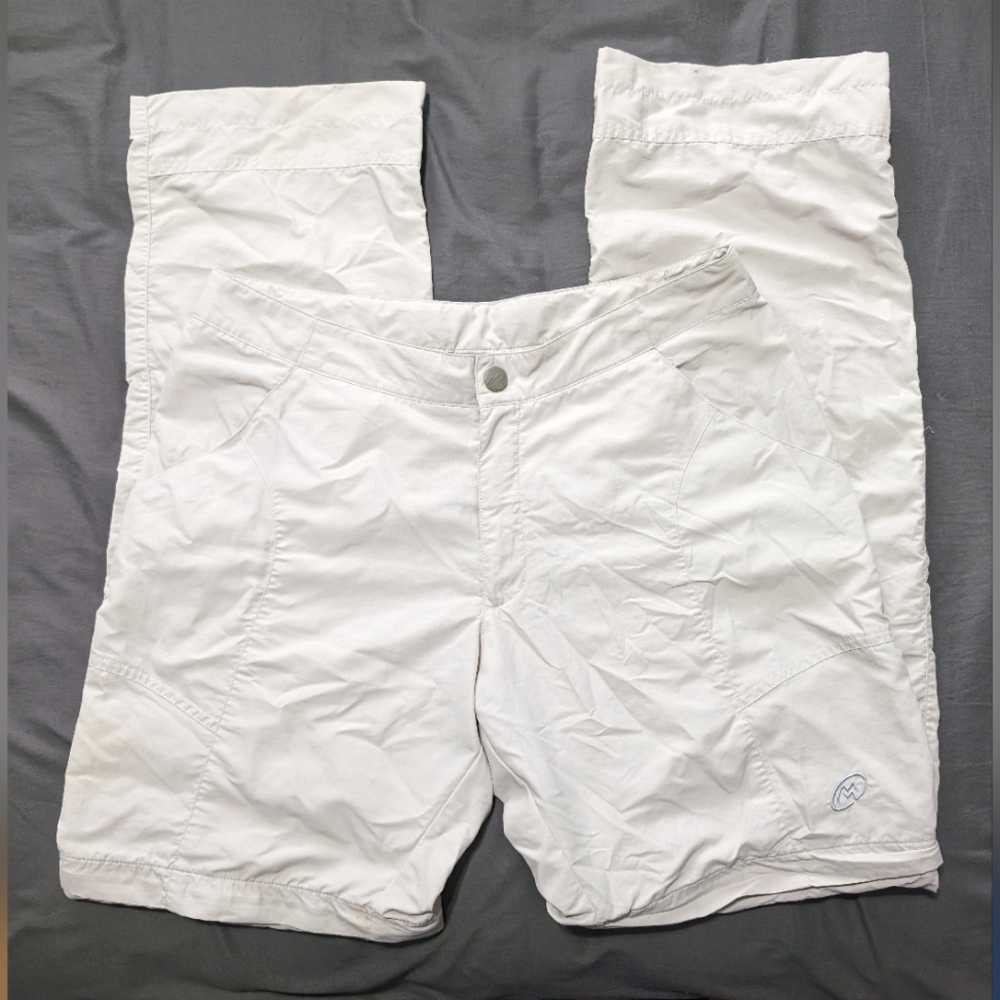 Cloudviel women's cream hiking zip off pants size 10 outdoor wear